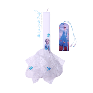 Λαμπάδα πριγκίπισσα του χιονιού 30εκ με σελιδοδείκτη - κορίτσι, λαμπάδες, για παιδιά, πριγκίπισσες - 2