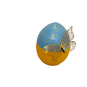 Κεραμικό αυγό 10 εκατοστά ανοιγόμενο - πεταλούδα, διακοσμητικά, για ενήλικες