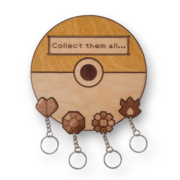 Κλειδοθήκη - puzzle μπρελόκ ''Pokemon'' - ξύλο, σπιτιού