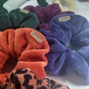 Scrunchies lOUSOUN classic σετ των 4τεμ. - ύφασμα, λαστιχάκια μαλλιών, satin scrunchie - 4
