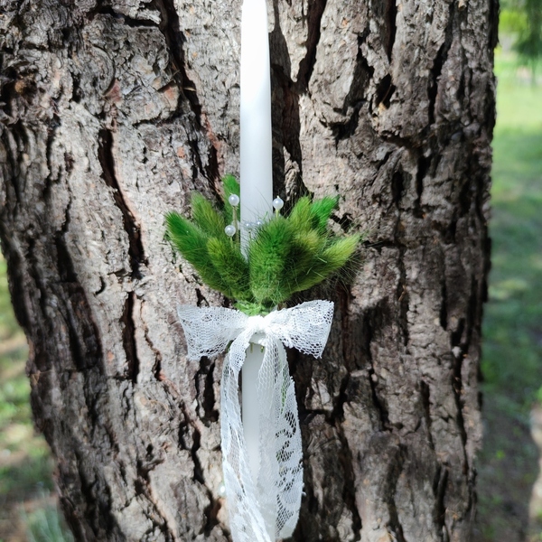 Λαμπάδα green bunny tails - κορίτσι, λαμπάδες, μαμά, για ενήλικες, για εφήβους - 2
