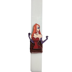 Πασχαλινή λαμπάδα Jessica Rabbit - λαμπάδες, για ενήλικες, για εφήβους, ήρωες κινουμένων σχεδίων - 2