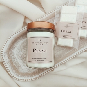 The Candle Factory Pasxa Χειροποίητο Κερί Σόγιας 250ml. - αρωματικά κεριά, κερί σόγιας, soy candles, vegan κεριά - 2