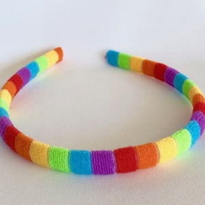 Στέκα Rainbow Girl - στα χρώματα του ουράνιου τόξου - ουράνιο τόξο, αξεσουάρ μαλλιών, headbands - 2