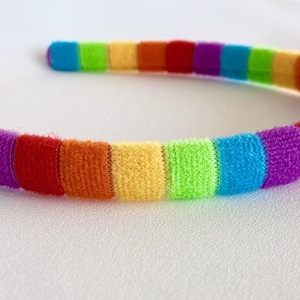 Στέκα Rainbow Girl - στα χρώματα του ουράνιου τόξου - ουράνιο τόξο, αξεσουάρ μαλλιών, headbands - 3