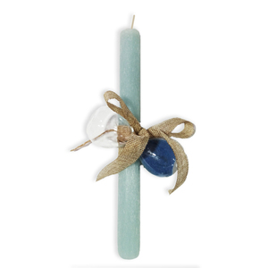 Αρωματική Χειροποίητη Στρογγυλή Γαλάζια Λαμπάδα με Μπλε Κλεψύδρα 27 εκ. - κορίτσι, λαμπάδες, για ενήλικες, για εφήβους