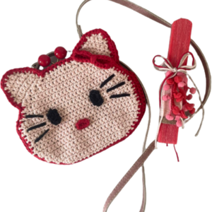 Hello kitty τσαντάκι με δώρο την αρωματική λαμπαδα - κορίτσι, λαμπάδες, σετ, για παιδιά, για ενήλικες