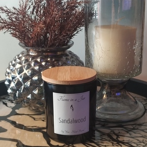 Φυτικό Αρωματικό Κερί Σόγιας Sandalwood 220gr - αρωματικά κεριά, διακοσμητικά, κερί σόγιας, vegan κεριά - 5
