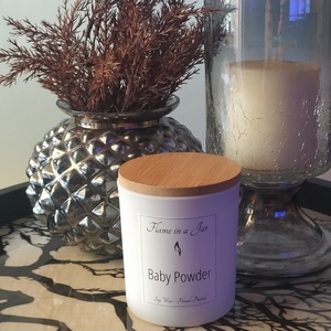 Φυτικό Αρωματικό Κερί Σόγιας Baby Powder 220gr - αρωματικά κεριά - 5