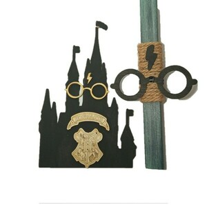 ΛΑΜΠΑΔΑ ΑΡΩΜΑΤΙΚΗ 30CM HARRY POTTER ΞΥΛΙΝΑ ΓΥΑΛΙΑ SET ΞΥΛΙΝΟ ΔΙΑΚΟΣΜΗΤΙΚΟ ΠΙΝΑΚΑΚΙ HOGWARTS - λαμπάδες, χειροποίητα, σετ, για παιδιά