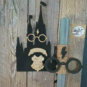 ΛΑΜΠΑΔΑ ΑΡΩΜΑΤΙΚΗ 30CM HARRY POTTER ΞΥΛΙΝΑ ΓΥΑΛΙΑ SET ΞΥΛΙΝΟ ΔΙΑΚΟΣΜΗΤΙΚΟ ΠΙΝΑΚΑΚΙ HOGWARTS - λαμπάδες, χειροποίητα, σετ, για παιδιά - 3