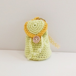 πλεκτό πορτοφόλι lemon backpack με κρίκο για τα κλειδιά σας 8h × 6εκ. - νήμα, πορτοφόλια κερμάτων