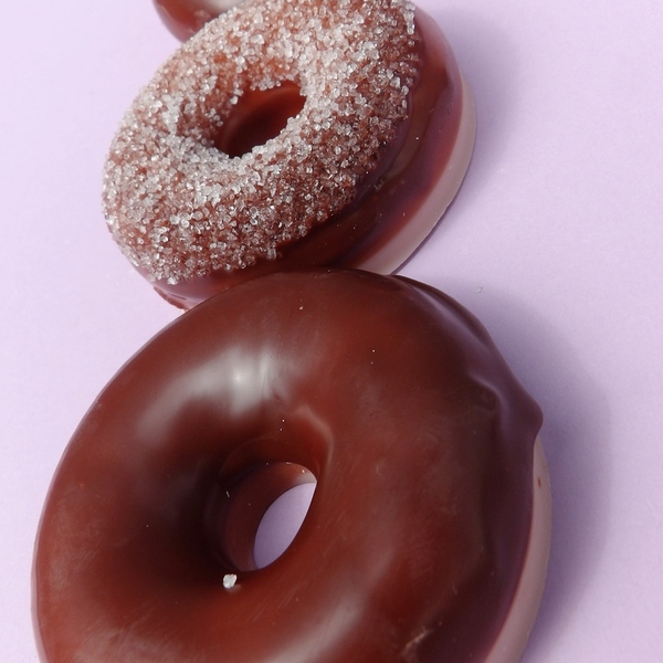 Chocolate hazelnut donut wax melt - αρωματικά κεριά - 2