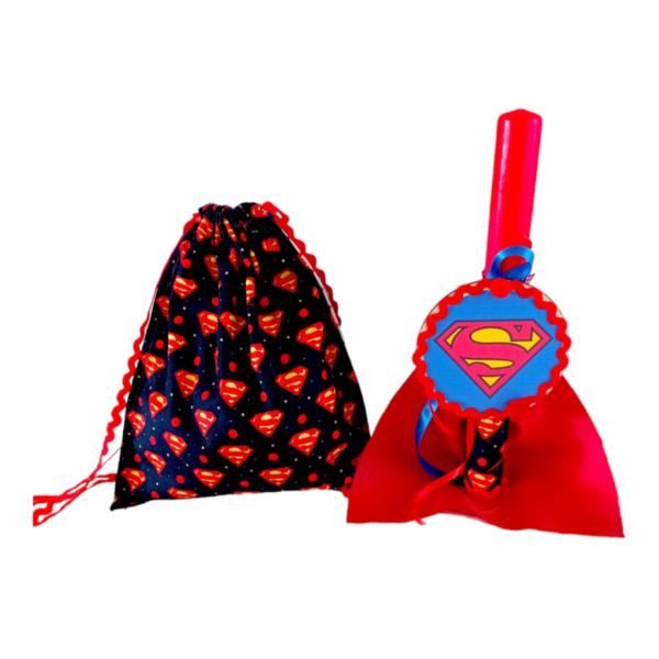 Σετ λαμπάδα και σακίδιο πλάτης Superman. - αγόρι, λαμπάδες, σετ, για παιδιά, σούπερ ήρωες - 3