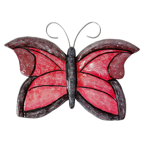 3D χειροποίητη πεταλούδα από πηλό 27x20x2 - 3d, διακοσμητικά, πίνακες ζωγραφικής