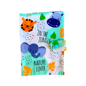 Θήκη βιβλιαρίου υγείας παιδιού με ζωάκια της ζούγκλας. - αγόρι, θήκες βιβλιαρίου, ζωάκια
