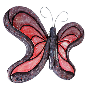 3D χειροποίητη πεταλούδα από πηλό 27x21x2 - διακοσμητικά, πίνακες ζωγραφικής - 2