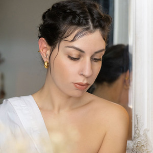 Επιχρυσωμένο ασημέμιο ear cuff - ασήμι, επιχρυσωμένα, μικρά - 2