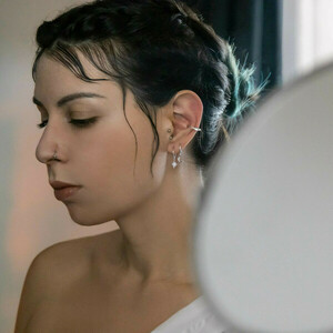 Επιχρυσωμένο ασημέμιο ear cuff - ασήμι, επιχρυσωμένα, μικρά - 4
