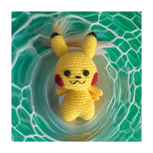 Χειροποίητο πλεκτό κουκλάκι pikachu δωράκι για το βαφτιστήρι amigurumi - λούτρινα, δωράκι, amigurumi - 2