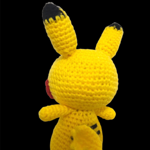 Χειροποίητο πλεκτό κουκλάκι pikachu δωράκι για το βαφτιστήρι amigurumi - λούτρινα, δωράκι, amigurumi - 3