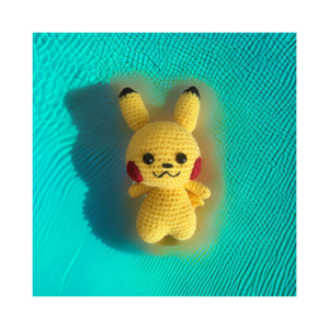 Χειροποίητο πλεκτό κουκλάκι pikachu δωράκι για το βαφτιστήρι amigurumi - λούτρινα, δωράκι, amigurumi - 4