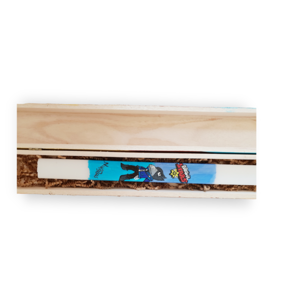 Brawl Stars σετ / λαμπάδα με λαμπαδόκουτο/ πλακέ/ 37,5 εκ./ ζωγραφισμένη/ κουτί/ ξύλινο/ 47 εκ. - λαμπάδες, σετ, για παιδιά, για εφήβους, games - 2