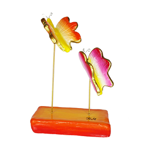 3D Χειροποίητες πεταλούδες από πηλό 14,5x23x7 - πηλός, μινιατούρες φιγούρες