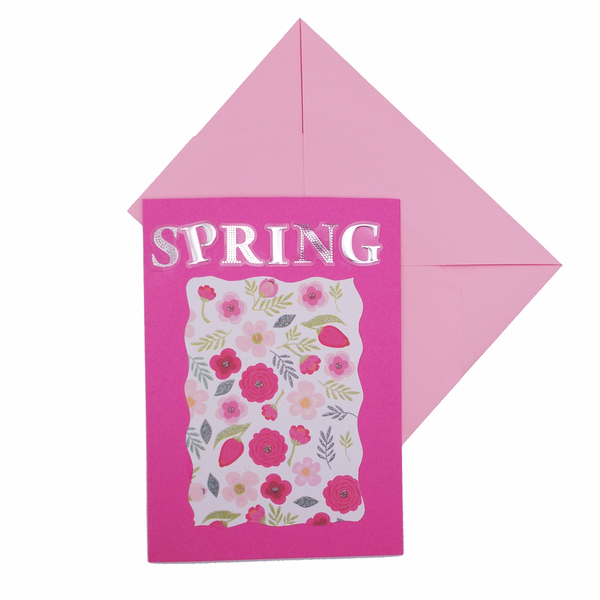 Κάρτα Ευχών Spring (1 τμχ) - λουλούδια, ζευγάρια, για παιδιά, για ενήλικες, για εφήβους - 2