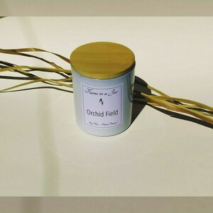 Φυτικό Αρωματικό Κερί Σόγιας Orchid Field 220gr - αρωματικά κεριά, διακοσμητικά, κερί σόγιας, vegan κεριά - 2