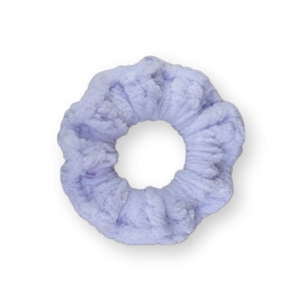 mini fluffy scrunchie λιλά (βελούδινο) - νήμα