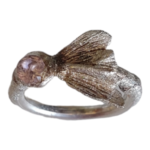 Ασημένιο Δαχτυλίδι - watch me blossom II - ημιπολύτιμες πέτρες, ασήμι 925, λουλούδι, σταθερά