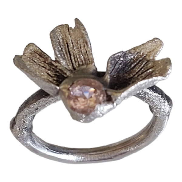 Ασημένιο Δαχτυλίδι - watch me blossom III - ασήμι 925, χειροποίητα, λουλούδι, σταθερά, άνοιξη