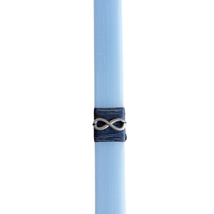 Λαμπάδα αρωματική ανδρική γαλάζια με μεταλλικό άπειρο, 32 εκ. - αγόρι, λαμπάδες, άπειρο, για ενήλικες, για εφήβους - 3