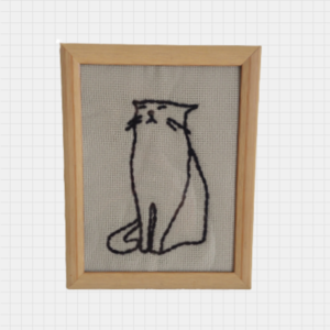Διακοσμητική κορνίζα γάτας - Διαστάσεις 23x18 - πίνακες & κάδρα, διακοσμητικά