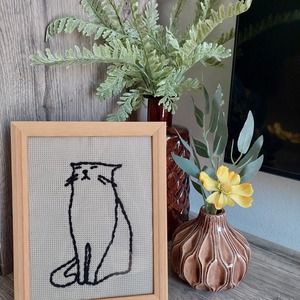 Διακοσμητική κορνίζα γάτας - Διαστάσεις 23x18 - πίνακες & κάδρα, διακοσμητικά - 2