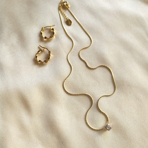 Golden chain | ατσάλινη αλυσίδα - αλυσίδες, επιχρυσωμένα, ατσάλι, με στρας - 3