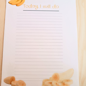 Σημειωματάριο λίστας φρούτο μπανάνα - DIY - 3