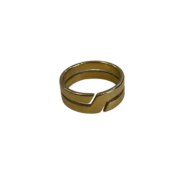 Χρυσό ατσάλινο δαχτυλίδι - γεωμετρικά σχέδια, ατσάλι, σταθερά, φθηνά