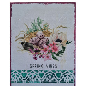 Πασχαλινο κανδρακι ξυλινο Spring vibes διάστασης 15Χ20εκατ. - λουλούδια, διακοσμητικά, για ενήλικες - 2