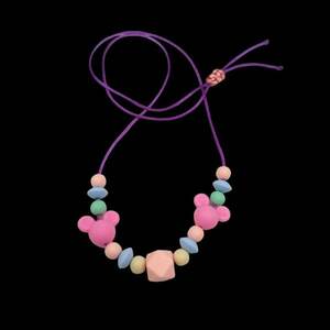 Κολιέ θηλασμού - οδοντοφυΐας με ροζ Mickey - βρεφικά, κοσμήματα, δώρα για μωρά, μασητικό, κολιέ θηλασμού - 2