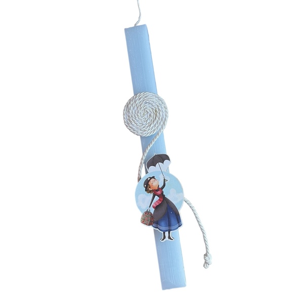 Λαμπάδα αρωματική Mary Poppins γαλάζια, 32 εκ. - κορίτσι, λαμπάδες, για παιδιά, για ενήλικες, για εφήβους - 5