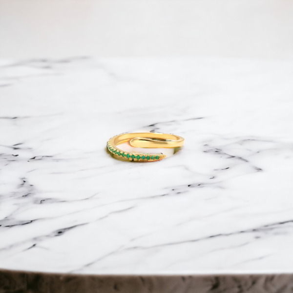 Χειροποίητο δαχτυλίδι από ασήμι με πράσινα ζιρκόν|Green Zircon - ασήμι, ημιπολύτιμες πέτρες, βεράκια, σταθερά, φθηνά