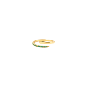 Χειροποίητο δαχτυλίδι από ασήμι με πράσινα ζιρκόν|Green Zircon - ασήμι, ημιπολύτιμες πέτρες, βεράκια, σταθερά, φθηνά - 3