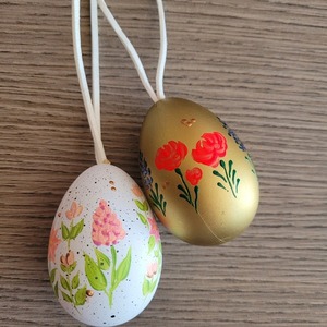 Αυγουλάκια διακοσμητικά, ζωγραφισμένα στο χέρι - λουλούδια, διακοσμητικά - 5