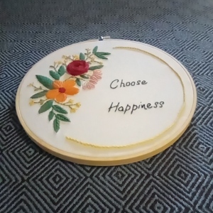 Κέντημα σε τελάρο. Choose happiness - κεντητά, τελάρα κεντήματος, για δασκάλους - 3