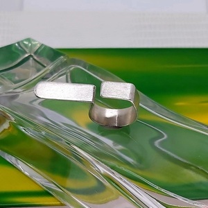 "Xenon Ring" - ασήμι 925, γεωμετρικά σχέδια, μεγάλα, αυξομειούμενα - 3