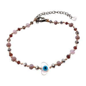 Βραχιόλι Πένυ - ημιπολύτιμες πέτρες, γυαλί, μάτι, κοσμήματα, χεριού