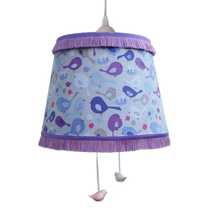 Φωτιστικό οροφής purple porcelain birds Διαστάσεις καμβάς με ύφασμα 35*25*20 Ε27 - οροφής, παιδικά φωτιστικά, ζωάκια