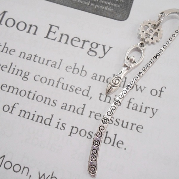 Αντικέ σελιδοδείκτης Τριπλή θεά Εκάτη Triple moon bookmark Triple goddess - σελιδοδείκτες, μεταλλικά στοιχεία - 3